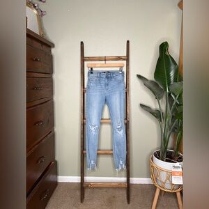 Hollister Light Blue Distressed Ankle Jeans